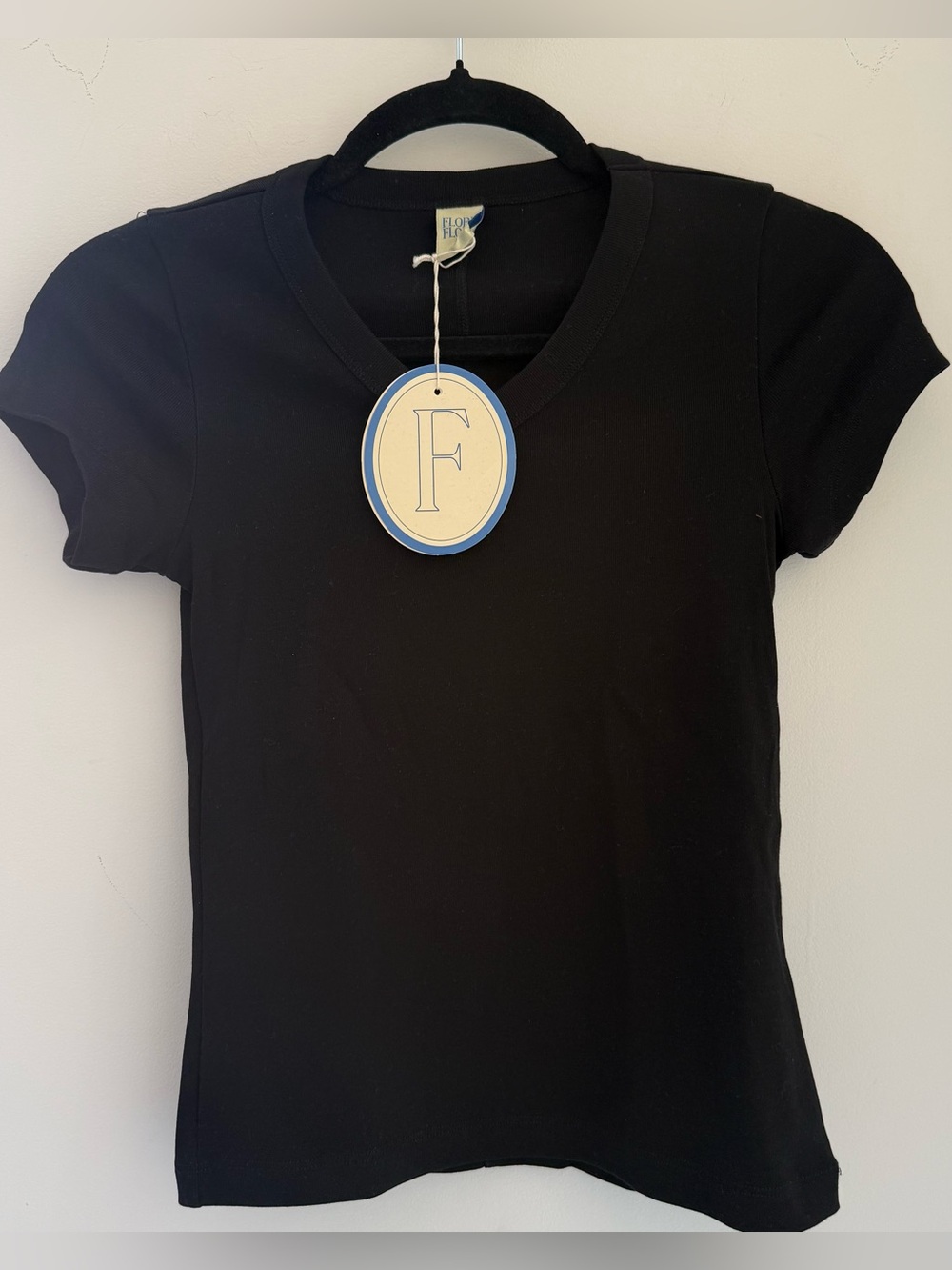 Flore Flore - JILL BABY TEE XS - Black - BNWT - Picture 3 of 7